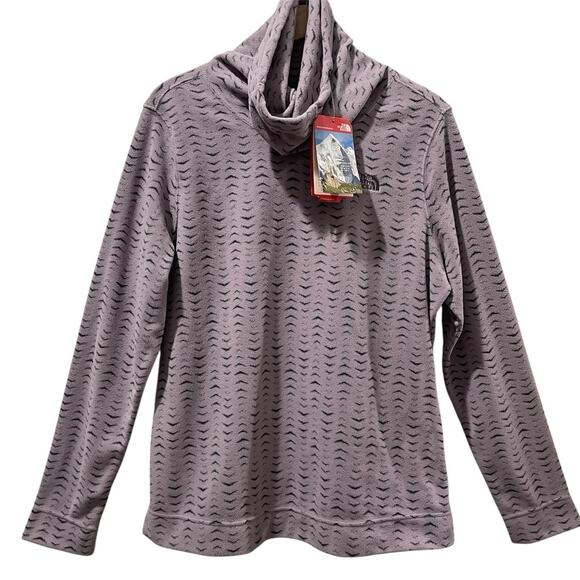 The North Face Novelty Glacier Pullover Sweater Fleece Gray Comfort Large NWT - Picture 1 of 7